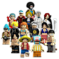 Pikkukuva 1 / 5: 15-osainen One Piece -toimintahahmojen rakennuspalikkaleikkisetti lapsille (FMY) A set of 15 styles A about 5 cm