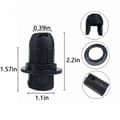 10 stk. E14 Lampeholder Gjenget Ring Spenne Lysadapter PET Pærebase Sikkerhetskontakt Tilkobling Erstatning Belysning (FMY) Black