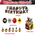 Pikkukuva 5 / 5: Deadpool & Wolverine -teemainen syntymäpäiväkoristeet HAPPY BIRTHDAY -bannerit, ilmapallot ja kakun koristeet (FMY)