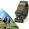 Miniatyrbild 1 av 4: YKK 3,8 cm bred spänne utomhus casual nylonbälte (FMY) Army Green
