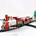 Miniatyrbillede 3 af 4: Elektrisk Juletog - Lyd og Lys - Juletogsdekoration med Animerede Vogne og Julemandstræskinner (FMY)