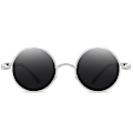 Pikkukuva 1 / 5: Vintage Polarisoivat Steampunk-Aurinkolasit Miehille Pyöreät Aurinkolasit Tyylisä (FMY) Silver Frame Grey Lenses