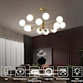 Miniatyrbillede 4 af 5: 6 stk. E14 LED-pære 9w halogenækvivalent 75w, varm hvid 3000k ikke-dæmpbar 360 strålevinkel til emhætte køkkenlampe  (FMY)