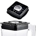 Miniatyrbillede 2 af 5: Firkantet Blenderkop Låg Nem Betjening Blenderkop Låg Let at Rengøre Blenderkop Dæksel Plastmateriale til Juicer (FMY) Black