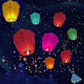 Miniatyrbilde 4 av 5: Himmelslykter Stearinlys Lampe Kongming Belysning Flygende Papirer Til Bursdagsfest (FMY)
