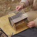Miniatyrbild 3 av 5: Hopfällbar Portabel Grill för Camping - Lättviktigt Utomhuskök (Vikbar Design) g2025041000159 (FMY) BBQ net