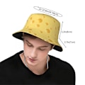 Pikkukuva 3 / 5: Keltainen Juustokuvioinen Bucket Hat Naisille Miehille Aurinkolakit Ranta Kalastuslippis Unisex Matkailu Ulkoilukorkit RBC  (FMY)