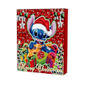 Miniatyrbilde 2 av 2: Anime Disney Lilo & Stitch Legering Charm Tilbehør Julekalender Armbånd Halskjede Smykke DIY Smykker Nedtelling Kalender-w3  (FMY) C
