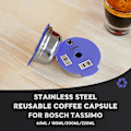 Miniatyrbillede 2 af 5: 60ML/180ML/200ML Genanvendelig Kaffe Kapsel Kropskop Låg Filterboks til Tassimo (FMY) 200ml + Spoon Brush