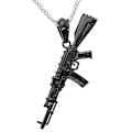 Pikkukuva 1 / 5: Tekoarmeijan kivääri kone     Riippuva kaulakoru lahja mies Cs pelaaja Asg kulta  (FMY) AK 47 Black