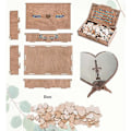 Miniatyrbilde 2 av 5: Bryllupsgjestbok Hjerteformet 3D Tregjestebok Drop Box Gjestbok Boks Dcor  (FMY) 80 hearts