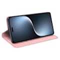 Miniatyrbillede 3 af 5: For Honor Magic7 Pro 5G Etui Skin-Touch Læder Wallet Telefon Cover (FMY) Pink