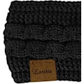 Miniatyrbild 2 av 5: Vinterpannband för kvinnor i ull, öronvärmare för kvinnor Pannband Stickad Tjock Fleecefodrad, Vintervarma Öronmuffar H (FMY) Black