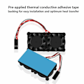 Pikkukuva 3 / 5: Raspberry Pi 4 Model B:lle tarkoitettu tuplatuuletin jäähdytyselementillä, Ultimate Double Cooling Fans Cooler Raspberr:lle (FMY) black