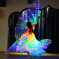 Miniatyrbild 1 av 5: Mode LED-vingar för kostym, egyptisk magdans, scenföreställning, festkläder, rave, LED-upplysta vingar - 145 cm (FMY) Red