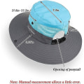 Miniatyrbilde 3 av 5: Kvinners Solhatt Sommer Bøttehatt UV-beskyttelse Foldbar Mesh Bredbrem Hatter For Strand Utendørs Fiske Reise Fotturer  (FMY) Blue
