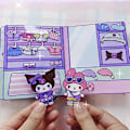 Miniatyrbillede 2 af 5: Stille bog Sanrio Doudou bog pædagogisk hjemmelavet Kuromi bog melodi Quietbook  (FMY) Multi-color A7