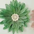 Miniatyrbild 4 av 4: Väggdekor Stilren DIY Syntetisk Fjäder Ögonfångande Vit Conch Fjäder Väggdekoration För Kontor (FMY) Brown