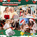Miniatyrbillede 5 af 5: Mini Sticker Printer Maker Termisk Printer, Bluetooth Trådløs Bærbar Telefonprinter, Lille Instant (FMY) White