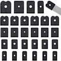 Miniatyrbillede 1 af 5: 80 stk. Resin Bøjleender 4 Størrelser Bøjlebeskytter Dækning Sort Bøjle Tip Dæksler Rektangel Bøjle Dæksler Resin Endestykker (FMY)
