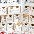 Miniatyrbild 3 av 5: HOMCOM Träjulkalenderbok, Bordshögtidsdekoration med 24 Nedräkningslådor, För Barn och Vuxna, (FMY) White