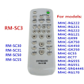 Miniatyrbilde 3 av 5: Fjernkontroll for CD HiFi-system -sc3 -sc30 -sc50 -sc55 Mhc-rg29 Mhc-rg490s -eh10 -u1 -cpz1  (FMY) White