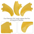 Pikkukuva 5 / 5: 3kpl FCS G5 Surfboard Tail Fin Vasen Keski Oikea Surffausvarusteet Longboard Shortboardille Yellow