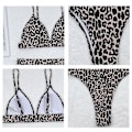 Miniatyrbild 3 av 5: \"Sommar strand baddräkt baddräkt dam baddräkt leopard bikini delad baddräkt\" (FMY) s