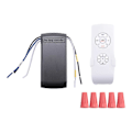Miniatyrbilde 1 av 5: Universelt fjernkontrollsett for takviftelampe, tidsinnstilling, bryter, justerbar vindhastighet, sender R (FMY) white  black 220V