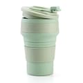 Hopfällbar Kaffekopp För Resor Silikon Vikbar Mugg Med Lock (FMY)