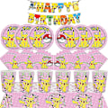 Pikkukuva 2 / 5: Syntymäpäiväkoristeet Pojat Tytöt Vaaleanpunainen Pikachu Paperilautaset Kupit Pöytäastiastosetti Ilmapallot Deco Lapset Vauvan Sukupuolen Ilmoitusjuhlat Tarvikkeet (FMY) 10pcs Spoons