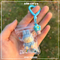 Miniatyrbild 2 av 5: Ny Flocking Mini Labubu Vinyl Spiring Utsökt Nyckelring Söt Väska Mobiltelefon Docka Present Hänge Tillbehör Kawaii Leksaker Present (FMY) i