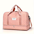 Miniatyrbilde 1 av 5: Luksuriøs Oversized Duffel Bag - Stilig & Slitesterk med Vanntett Rom, Multifunksjonell Bære, Tørr/Vått Separasjon & Praktisk Sidelomme (FMY) Pink