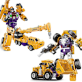 Miniatyrbillede 4 af 5: Transformationsrobot Legetøj 6 i 1 Ingeniørkøretøjsmodel Uddannelsesmæssig Samling Deformation Actionfigur Billegetøj til Børn (FMY) JJ631F