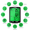 Miniatyrbillede 3 af 5: LIXADA Trådløs Cykelcomputer Multifunktionel LCD-skærm Cykelcomputer Mountainbike Speedometer Green Backlight