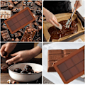 Miniatyrbillede 4 af 5: 2 stk. Silikon Chokoladeforme, DIY Dyb Chokoladebarform, Non-Stick Bageforme til Fremstilling af Slik/Sød/Chokolade/Is (FMY) Brown