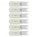 Pikkukuva 1 / 5: 6 kpl G9 LED-lamppuja 7W Himmennettävä 360° Valaistus Korvaava lamppu seinä-, pöytä- ja kaappivalaisimiin Valkoinen valo 220-240V (FMY)
