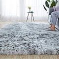 Miniatyrbild 1 av 5: Mjuk Modern Shaggy Inomhusmatta 4x6.6 för Sovrum Vardagsrum Sovsal Barnrum Hem Dekorativ, Halksäker Plysch Fluffig Päls Area Mattor Bekväm N (FMY) Dark Grey 1.3 x 2 Ft.