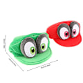 Miniatyrbild 5 av 5: Anime Spel Mario Odyssey Plysch Hatt Nyhet Grön Röd Keps För Cosplay Kostym Halloween Födelsedagspresenter (FMY) Red