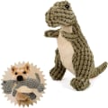 Miniatyrbillede 1 af 5: Uforgængelig Robust Dino, Pivelegetøj til Aggressiv Tyggere, Uforgængeligt Plysdyr til Hunde (FMY) green
