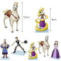 Pikkukuva 2 / 5: 5 kpl Rapunzel-hahmoja, Rapunzel-hahmo, Prinsessan Minihahmoja Kupkakoristeet Toimintahahmoja Kupkakoristeet (FMY)