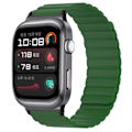 Miniatyrbillede 3 af 3: For Huawei Watch D2 Silikon Urremærke Magnetisk Udskiftningsrem - Grå Gul (FMY) Multicolor Army Green