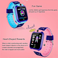 Miniatyrbild 3 av 4: Smartklocka med 4G Sim-kort för barn, 4G Smartwatch WIFI Tracker Röstchatt Videosamtal Övervakning Pojkar Barn Smartklocka (FMY) Bule