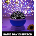 Miniatyrbillede 4 af 5: Projektor stjerneklar nattehimmel natlampe stjerneklar himmel månelys børn baby soveværelse lys roterende 2024 Ny (FMY) Purple