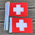 Miniatyrbild 2 av 5: xvggdg 100 st 14 * 21 cm Schweiz Handviftande Nationalflagga Schweizisk handflagga (FMY) Red 14  by  21cm