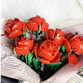 Miniatyrbillede 3 af 3: Rose Flower Building Block Flower Assembly Immortal Flower  (FMY) Red
