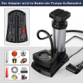 Miniatyrbilde 3 av 5: Sykkelpumpe Mini Bærbar Fotpumpe Med Trykkmåler For Alle Ventiler Av/dv/sv Gulvpumpe Egnet For Mtb Terrengsykler, Citysykler Og Barn