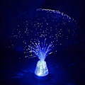 Miniatyrbilde 4 av 5: LED Fiberoptisk Lampe, LED Fargerik Skiftende Fiberoptisk Fontene Nattelys med Krystallbase, Multifarget Atmosfærisk Sengbordlys (FMY) 7 Color Rechargeable