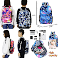 Pikkukuva 3 / 5: Unisex-reppu, jossa on piirroshahmo Stitch, opiskelijoiden reppu, matkalaukku_x  (FMY) Starry sky grey
