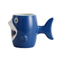 Miniatyrbilde 1 av 5: Shark Keramikk Kopp for Barn Gutter Jenter 450ml Varm Sjokolade Kakao Kaffe Te Krus Bursdagsgave Fest Keramisk Drikkekar (FMY) Blue